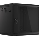 RACK CABINET 19" WALL-MOUNT 9U/600X600 (FLAT PACK) V2 BLACK LANBERG