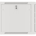 RACK CABINET 19" WALL-MOUNT 9U/600X600 FOR SELF-ASSEMBLY WITH METAL DOOR GREY LANBERG (FLAT PACK)