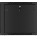 RACK CABINET 19" WALL-MOUNT 9U/600X600 FOR SELF-ASSEMBLY WITH METAL DOOR BLACK LANBERG (FLAT PACK)