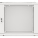 RACK CABINET 19" WALL-MOUNT 9U/600X450 (FLAT PACK) WITH GLASS DOOR GREY LANBERG V2