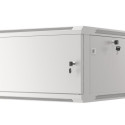 RACK CABINET 19" WALL-MOUNT 6U/600X600 FOR SELF-ASSEMBLY WITH METAL DOOR GREY LANBERG (FLAT PACK)