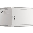 RACK CABINET 19" WALL-MOUNT 6U/600X600 FOR SELF-ASSEMBLY WITH METAL DOOR GREY LANBERG (FLAT PACK)