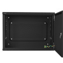 RACK CABINET 19" WALL-MOUNT 4U+3U/540X200 LOW-PROFILE BLACK LANBERG (ASSEMBLED)