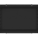 RACK CABINET 19" WALL-MOUNT 6U/600X600 FOR SELF-ASSEMBLY WITH METAL DOOR BLACK LANBERG (FLAT PACK)