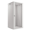 RACK CABINET 19" WALL-MOUNT 27U/600X600 (FLAT PACK) WITH GLASS DOOR GREY LANBERG V2