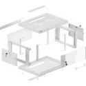 RACK CABINET 19" WALL-MOUNT 4U/600X450 (FLAT PACK) V2 GREY LANBERG