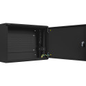 RACK CABINET 19" WALL-MOUNT 4U+3U/540X200 LOW-PROFILE BLACK LANBERG (ASSEMBLED)