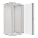 RACK CABINET 19" WALL-MOUNT 27U/600X600 (FLAT PACK) WITH GLASS DOOR GREY LANBERG V2