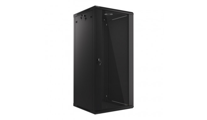 RACK CABINET 19" WALL-MOUNT 27U/600X600 (FLAT PACK) BLACK LANBERG V2