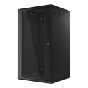 RACK CABINET 19" WALL-MOUNT 22U/600X600 (FLAT PACK) BLACK LANBERG V2