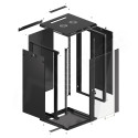 RACK CABINET 19" WALL-MOUNT 22U/600X600 (FLAT PACK) BLACK LANBERG V2