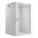 RACK CABINET 19" WALL-MOUNT 18U/600X600 (FLAT PACK) GREY LANBERG V2