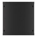 RACK CABINET 19" WALL-MOUNT 12U/600X600 FOR SELF-ASSEMBLY WITH METAL DOOR BLACK LANBERG (FLAT PACK)