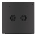 RACK CABINET 19" WALL-MOUNT 12U/600X600 FOR SELF-ASSEMBLY WITH METAL DOOR BLACK LANBERG (FLAT PACK)