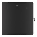 RACK CABINET 19" WALL-MOUNT 12U/600X600 (FLAT PACK) WITH GLASS DOOR BLACK LANBERG V2