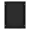 RACK CABINET 19" WALL-MOUNT 15U/600X450 (FLAT PACK) WITH GLASS DOOR BLACK LANBERG V2