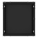 RACK CABINET 19" WALL-MOUNT 12U/600X600 (FLAT PACK) WITH GLASS DOOR BLACK LANBERG V2