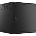 RACK CABINET 19" WALL-MOUNT 12U/600X600 FOR SELF-ASSEMBLY WITH METAL DOOR BLACK LANBERG (FLAT PACK)