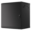 RACK CABINET 19" WALL-MOUNT 12U/600X450 FOR SELF-ASSEMBLY WITH METAL DOOR BLACK LANBERG (FLAT PACK)