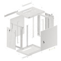 RACK CABINET 19" WALL-MOUNT 12U/600X450 FOR SELF-ASSEMBLY WITH METAL DOOR GREY LANBERG (FLAT PACK)