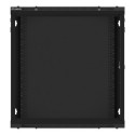 RACK CABINET 19" WALL-MOUNT 12U/600X450 FOR SELF-ASSEMBLY WITH METAL DOOR BLACK LANBERG (FLAT PACK)