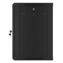 RACK CABINET 19" WALL-MOUNT 12U/600X450 FOR SELF-ASSEMBLY WITH METAL DOOR BLACK LANBERG (FLAT PACK)