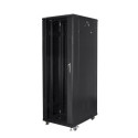 RACK CABINET 19" FREE-STANDING 47U/800X800 (FLAT PACK) BLACK LANBERG