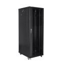 RACK CABINET 19" FREE-STANDING 47U/800X800 (FLAT PACK) BLACK LANBERG