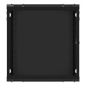 RACK CABINET 19" WALL-MOUNT 12U/600X450 FOR SELF-ASSEMBLY WITH METAL DOOR BLACK LANBERG (FLAT PACK)
