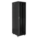 RACK CABINET 19" FREE-STANDING 47U/800X800 (FLAT PACK) BLACK LANBERG