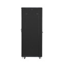 RACK CABINET 19" FREE-STANDING 42U/800X800 (FLAT PACK) WITH MESH DOOR BLACK LANBERG