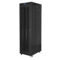 RACK CABINET 19" FREE-STANDING 47U/800X1000 (FLAT PACK) WITH MESH DOOR LCD BLACK LANBERG V2