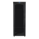 RACK CABINET 19" FREE-STANDING 42U/800X800 (FLAT PACK) WITH GLASS DOOR LCD BLACK LANBERG V2