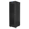 RACK CABINET 19" FREE-STANDING 42U/600X800 (FLAT PACK) WITH MESH DOOR LCD BLACK LANBERG V2
