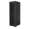 RACK CABINET 19" FREE-STANDING 42U/600X1000 (FLAT PACK) WITH MESH DOOR LCD BLACK LANBERG V2