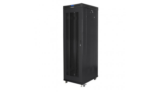 RACK CABINET 19" FREE-STANDING 42U/600X1000 (FLAT PACK) WITH MESH DOOR LCD BLACK LANBERG V2