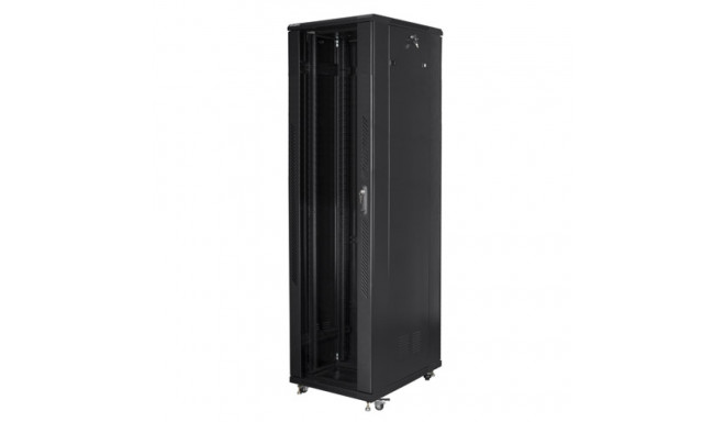 RACK CABINET 19" FREE-STANDING 37U/800X800 (FLAT PACK) BLACK LANBERG