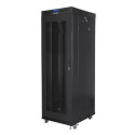 RACK CABINET 19" FREE-STANDING 37U/600X800 (FLAT PACK) WITH MESH DOOR LCD BLACK LANBERG V2