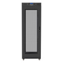 RACK CABINET 19" FREE-STANDING 37U/600X800 (FLAT PACK) WITH MESH DOOR LCD BLACK LANBERG V2