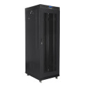 RACK CABINET 19" FREE-STANDING 37U/600X800 (FLAT PACK) WITH MESH DOOR LCD BLACK LANBERG V2