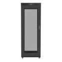 RACK CABINET 19" FREE-STANDING 27U/800X1200 (FLAT PACK) WITH MESH DOOR LCD BLACK LANBERG