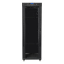 RACK CABINET 19" FREE-STANDING 37U/600X800 (FLAT PACK) WITH GLASS DOOR LCD BLACK LANBERG V2