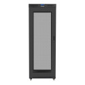 RACK CABINET 19" FREE-STANDING 27U/800X1000 LCD WITH MESH DOOR BLACK LANBERG (FLAT PACK) V2