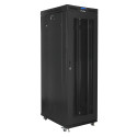 RACK CABINET 19" FREE-STANDING 27U/800X1000 LCD WITH MESH DOOR BLACK LANBERG (FLAT PACK) V2