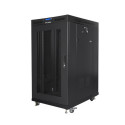 RACK CABINET 19" FREE-STANDING 22U/800X1000 (FLAT PACK) WITH MESH DOOR LCD BLACK LANBERG V2
