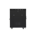 RACK CABINET 19" FREE-STANDING 15U/800X1000 LCD WITH GLASS DOOR BLACK LANBERG (FLAT PACK) V2