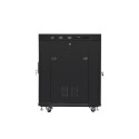 RACK CABINET 19" FREE-STANDING 15U/800X1000 LCD WITH GLASS DOOR BLACK LANBERG (FLAT PACK) V2