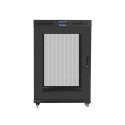 RACK CABINET 19" FREE-STANDING 22U/800X1000 (FLAT PACK) WITH MESH DOOR LCD BLACK LANBERG V2