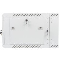 RACK CABINET 19" DOUBLE-SECTION WALL-MOUNT 6U/600X600 (FLAT PACK) GREY LANBERG