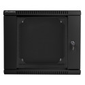 RACK CABINET 19" DOUBLE-SECTION WALL-MOUNT 9U/600X600 (FLAT PACK) BLACK LANBERG